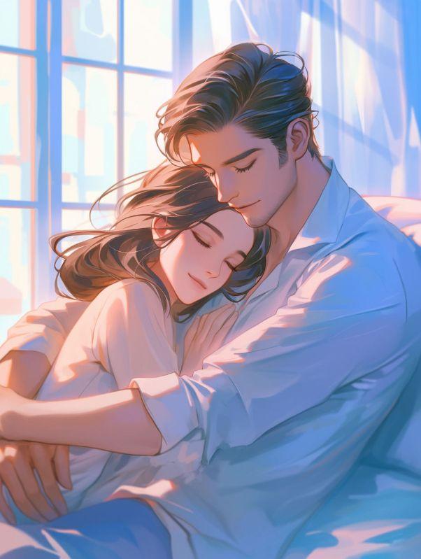 星星拥抱着月亮